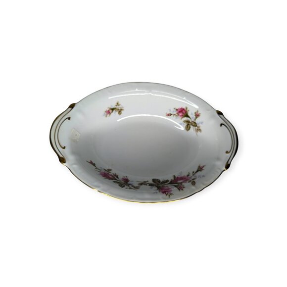 Vintage 1950s Royal Rose (Moss Rose) Fine China Japan Vegetable Serving Bowl - Picture 2 of 13